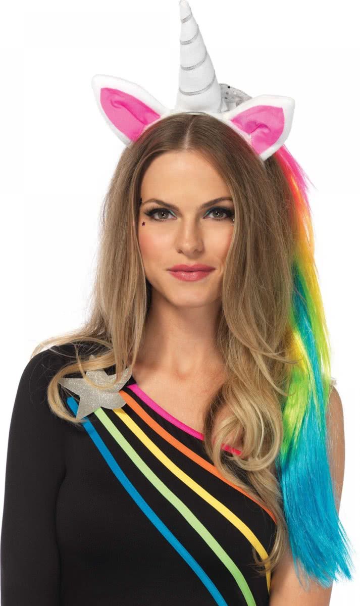 Eenhoorn Unicorn Diadeem met Hoorn en Regenboog Staart | Leg Avenue